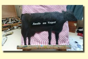 Laser gesneden, poedercoating, Olieverf, eigen ontwerp (verkocht)