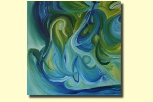 3/4 (Links Onder) Acryl op canvas board 50 bij 50 cm