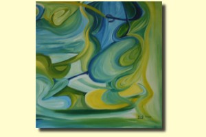 4/4 (Rechts Onder) Acryl op canvas board 50 bij 50 cm