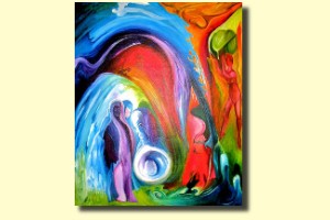Acryl op doek 40 bij 50 cm